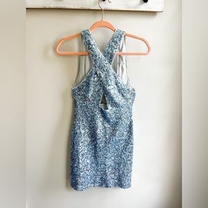 “Sparkling dress Dreams Dress blue” from hello molly. WORN ONCE! originally $106